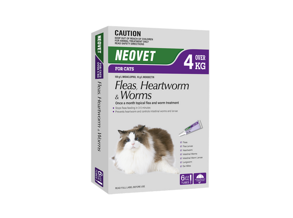 NeoVet Cat - monthly topical flea & worm treatment