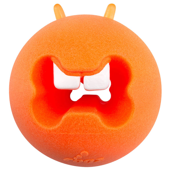 The Rogz Fred Treat ball is a bounce and fetch toy that comes in a range of colours. The bristles on the ball help massage the gums. The ball is also also able to hold treats which helps increase the engagement in play.