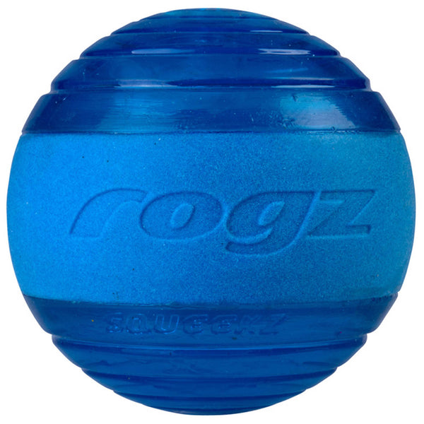 The Rogz Squeekz Ball is a bounce and fetch ball that is able to float in water. It squeaks when squeezed for loads of fun. It comes in a range of colours.