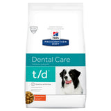 Hill's nutritionists and veterinarians have developed Hill’s Prescription Diet t/d especially formulated to keep your dog's teeth clean and help control the oral bacteria found in plaque.