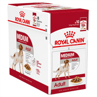 Royal Canin Medium Adult Gravy is suitable for all medium dogs from 11kg to 25kg. From 12 months to 10 years old.